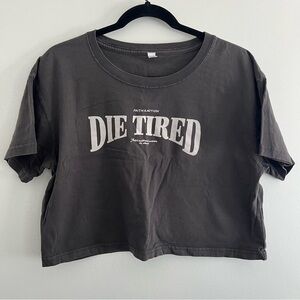 Women's Classic Crop Size Medium Gray Timeless Athletic Comfort and Fit